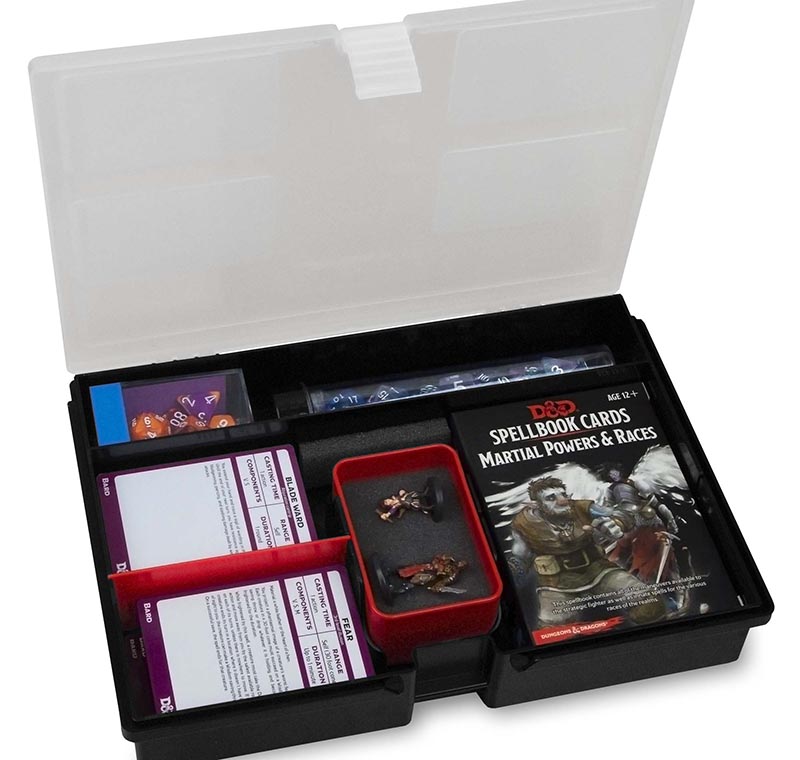 Prime X4 box with spell card, miniatures, and dice