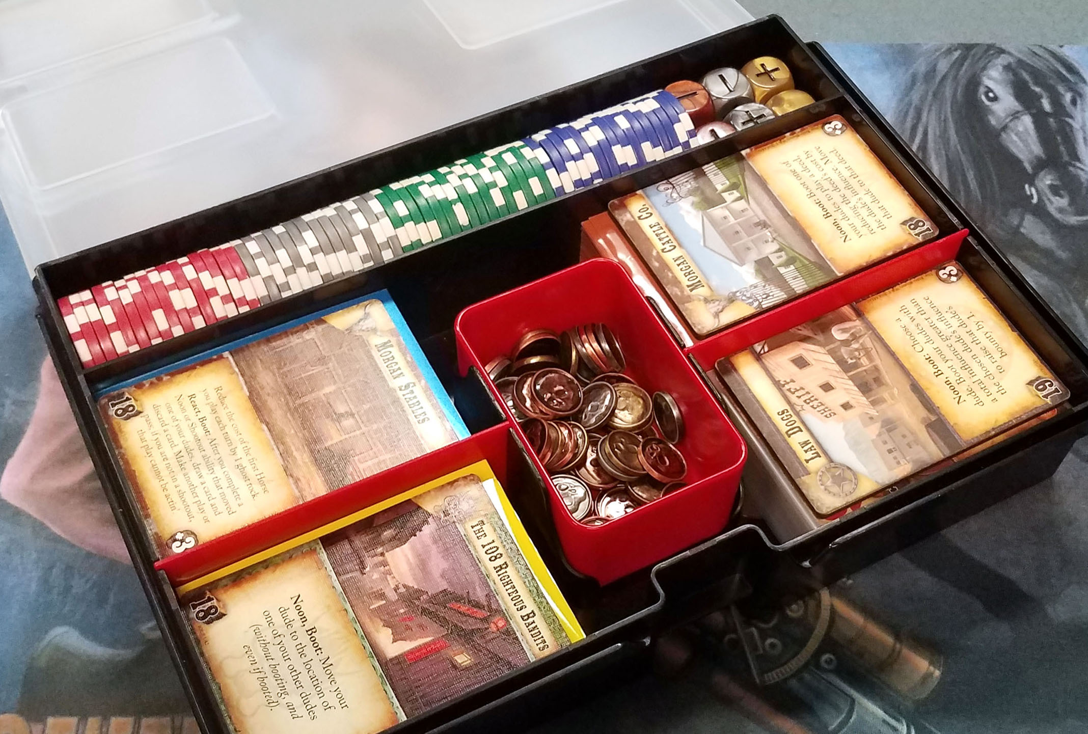 Doomtown decks with accessories in a Prime X4 box