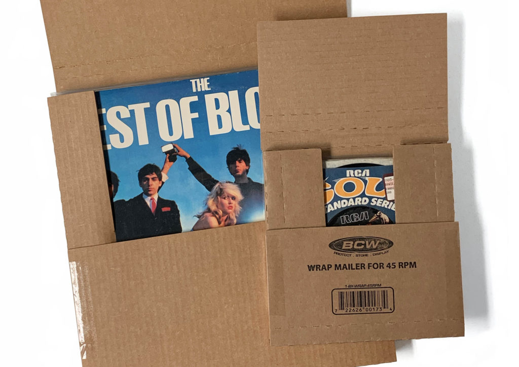 33 and 45 rpm vinyl in BCW wrap mailers