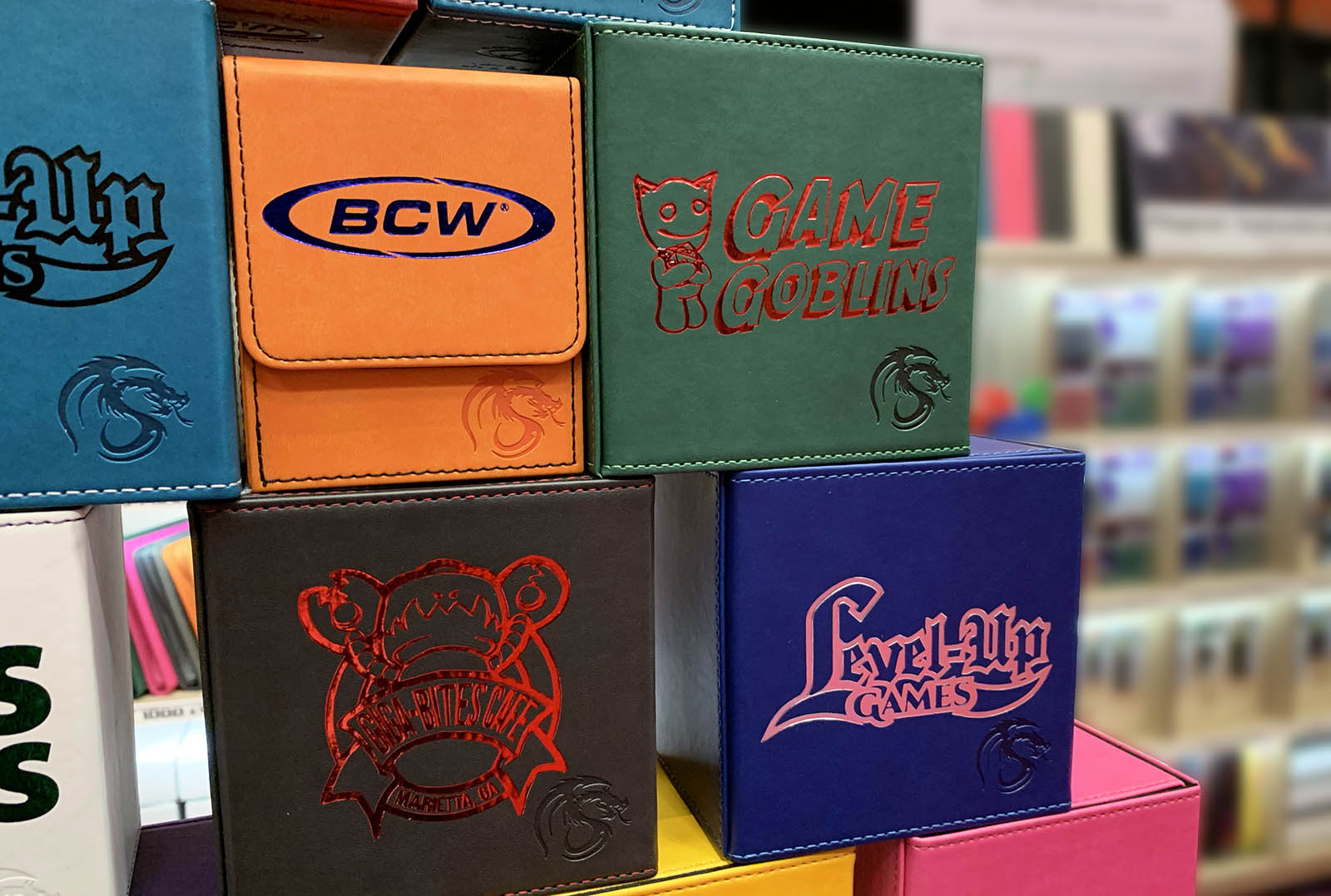BCW Red Leatherette Deck Locker LX Holds 80 Collectible Gaming Cards and Dice for sale online