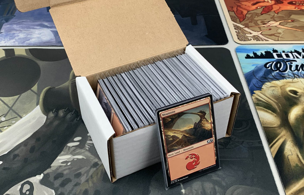 300 card box with Magic cards