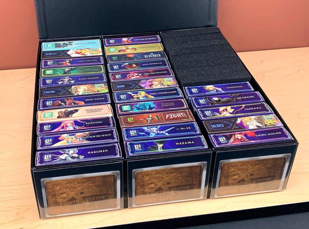 BCW 3-Row Game Box with several decks