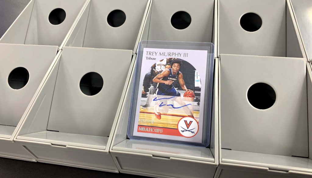 BCW modular sorting tray and basketball card