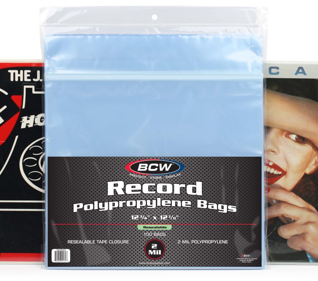 Records with BCW record bags