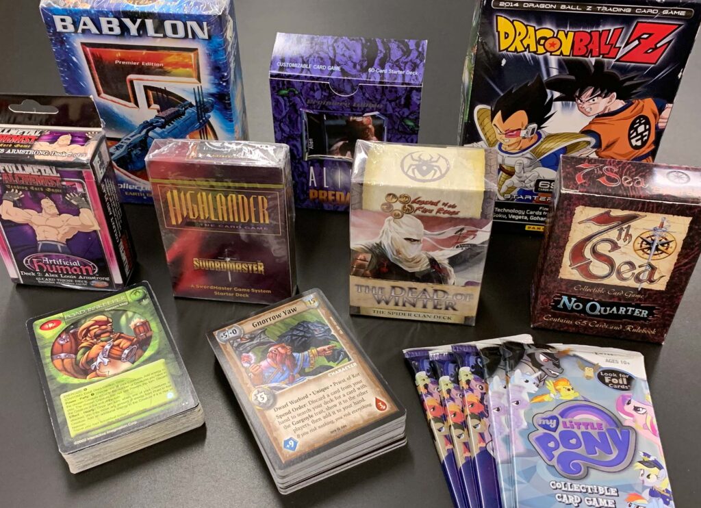Various out of print card games and decks