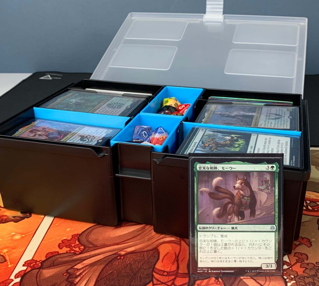 BCW Prime X4 XL Box with Commander decks and dice