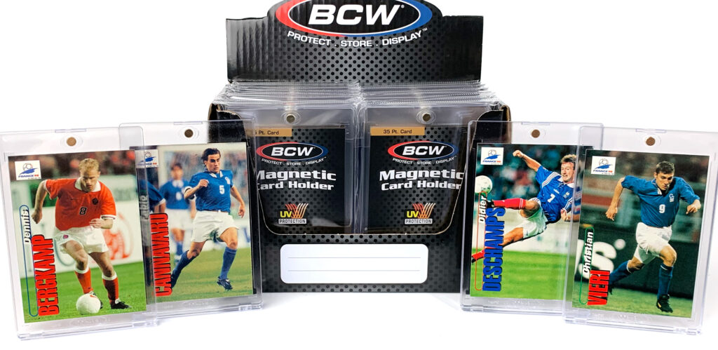 Magnetic Card Holders with Soccer Cards