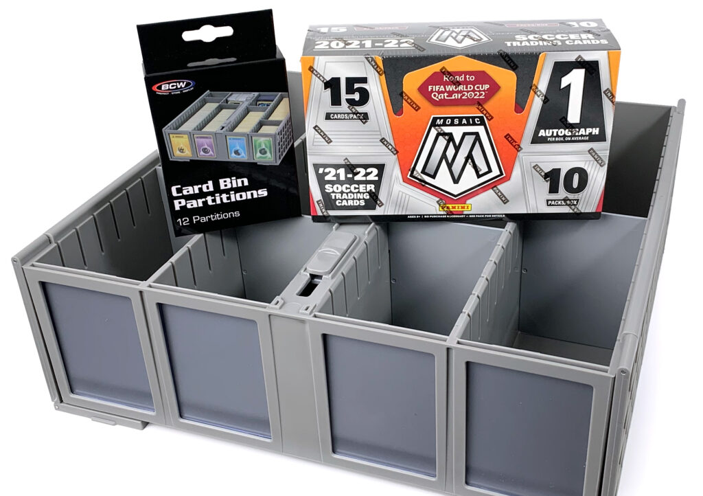 3,200 ct. Card Bin with Extra Bin Partitions and Mosiac Cards