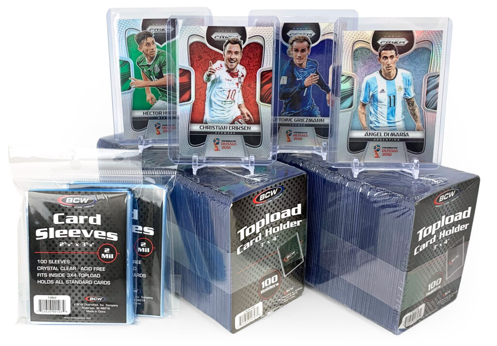 BCW Toploaders, Sleeves, and Soccer Cards