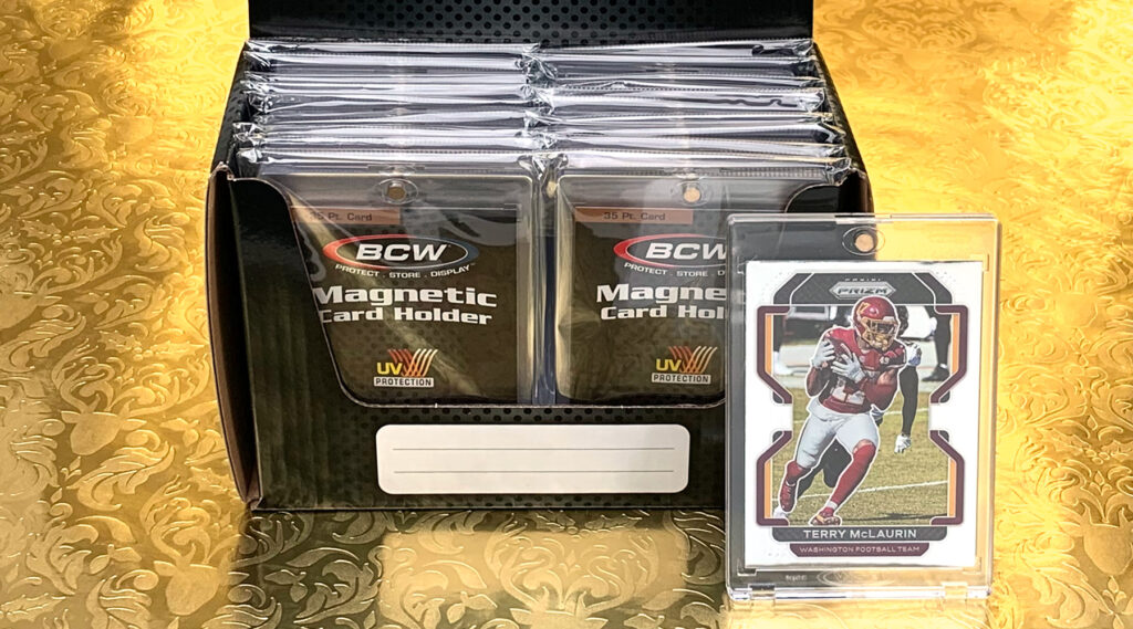 BCW Magnetic Card Holders with Football Card
