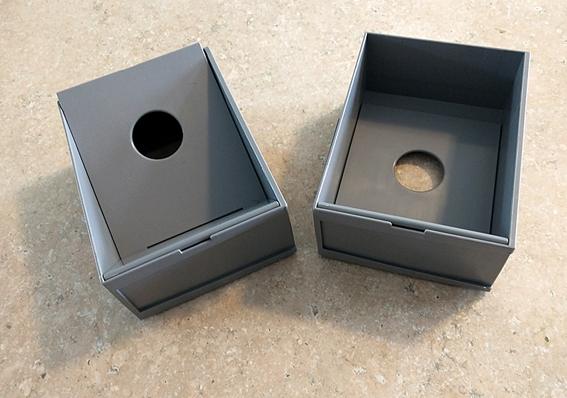 Two modular sorting tray cells