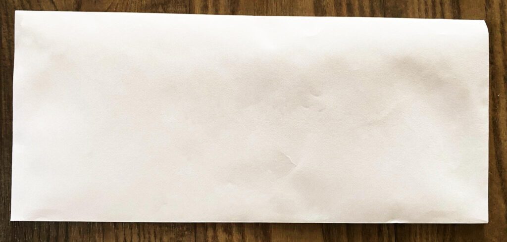 A plain white envelope