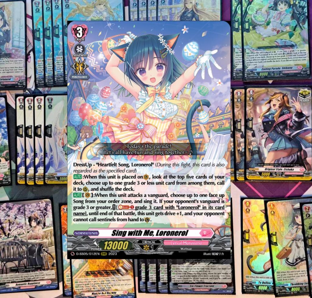 Sing with Me, Loronerol card for Cardfight Vanguard