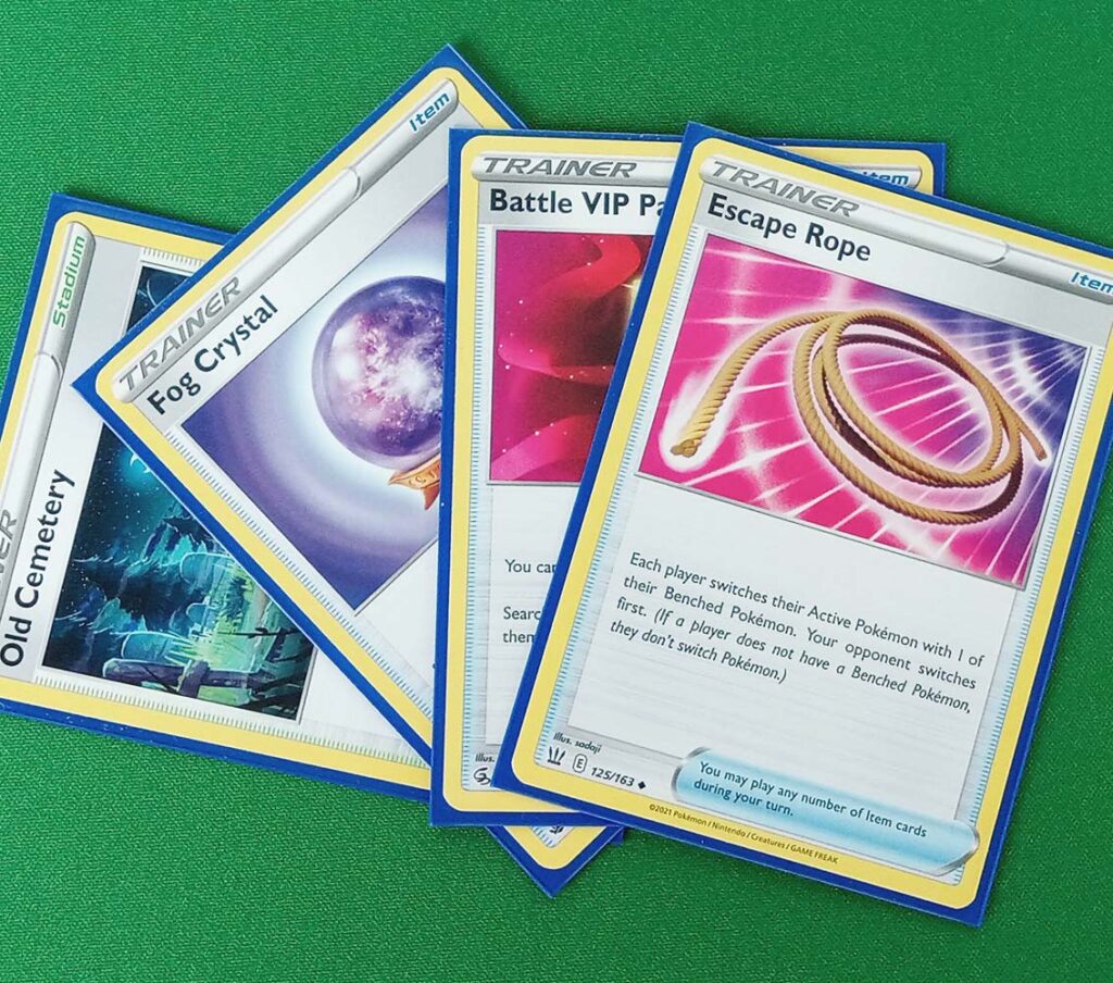 Cards that need to be removed when E regulation rotates out of the Standard format for Pokemon