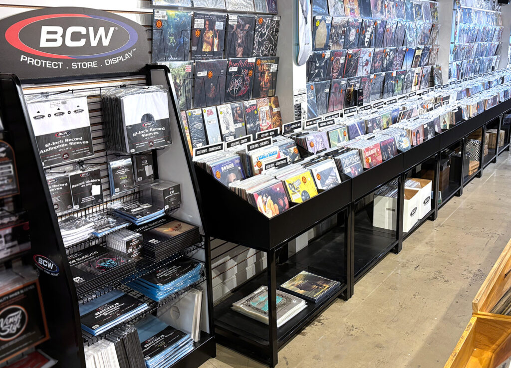 BCW Display Rack at Indy CD and Vinyl