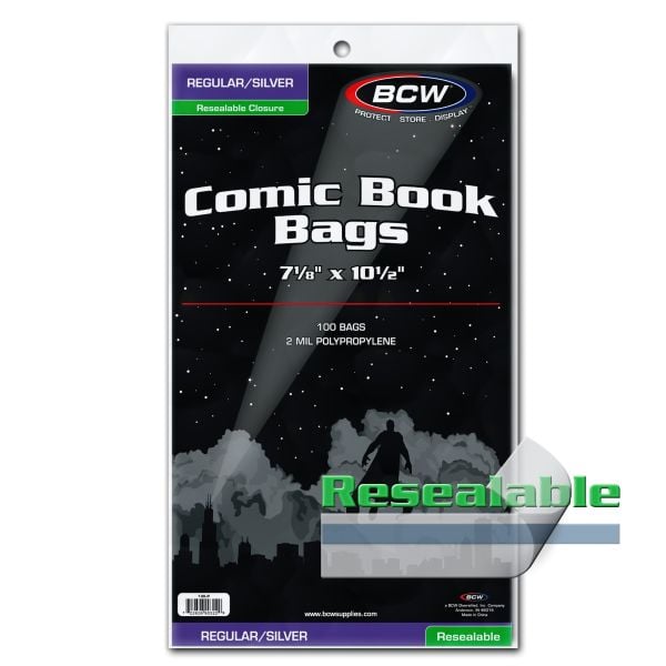 Resealable Silver/Regular Comic Bags