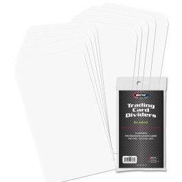 BCW Tabbed White Baseball Trading Card Dividers - 2 11/16" X 3 13/16", Lot Of 200
