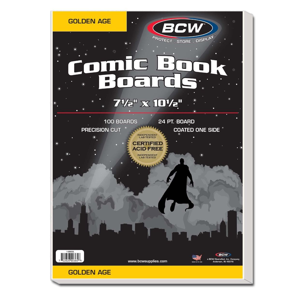  BCW Supplies Golden Comic Backing Boards (100 Count