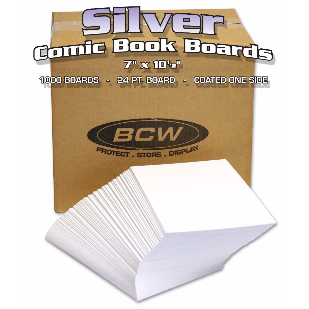 100 Silver Comic Bags Polyethylene and Comic Backing Boards