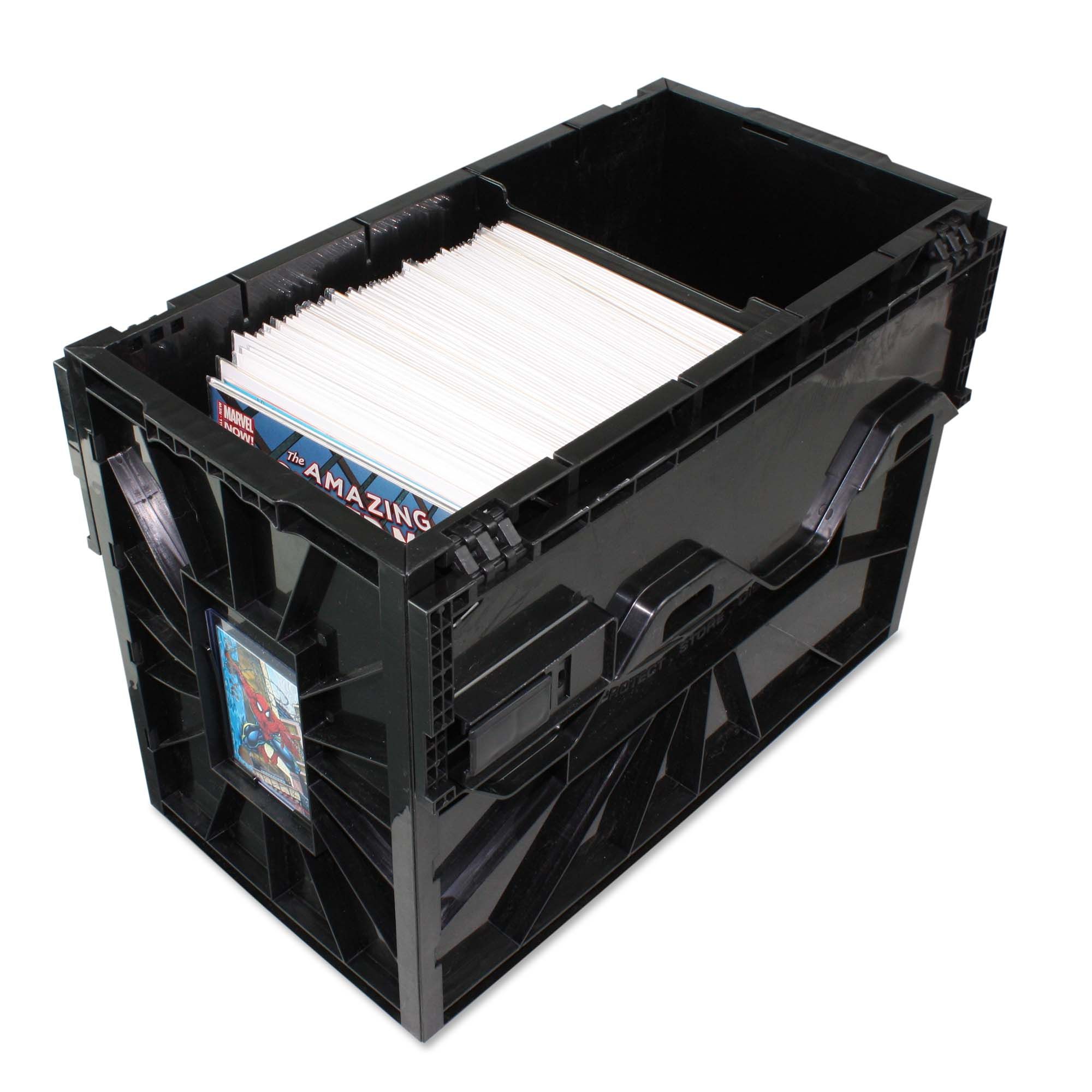 Magazine Storage Box., Archival Blue-Gray Corrugated, 11-1/2 x 9 x 15.,  Holds 150 magazines. 2
