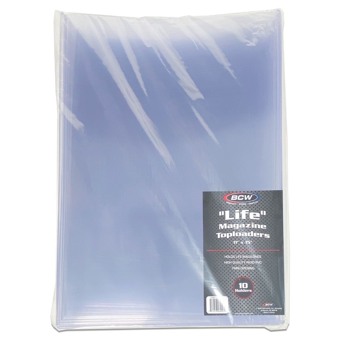 (5) Life Magazine Topload Holders - Rigid Plastic Sleeves - BCW Brand