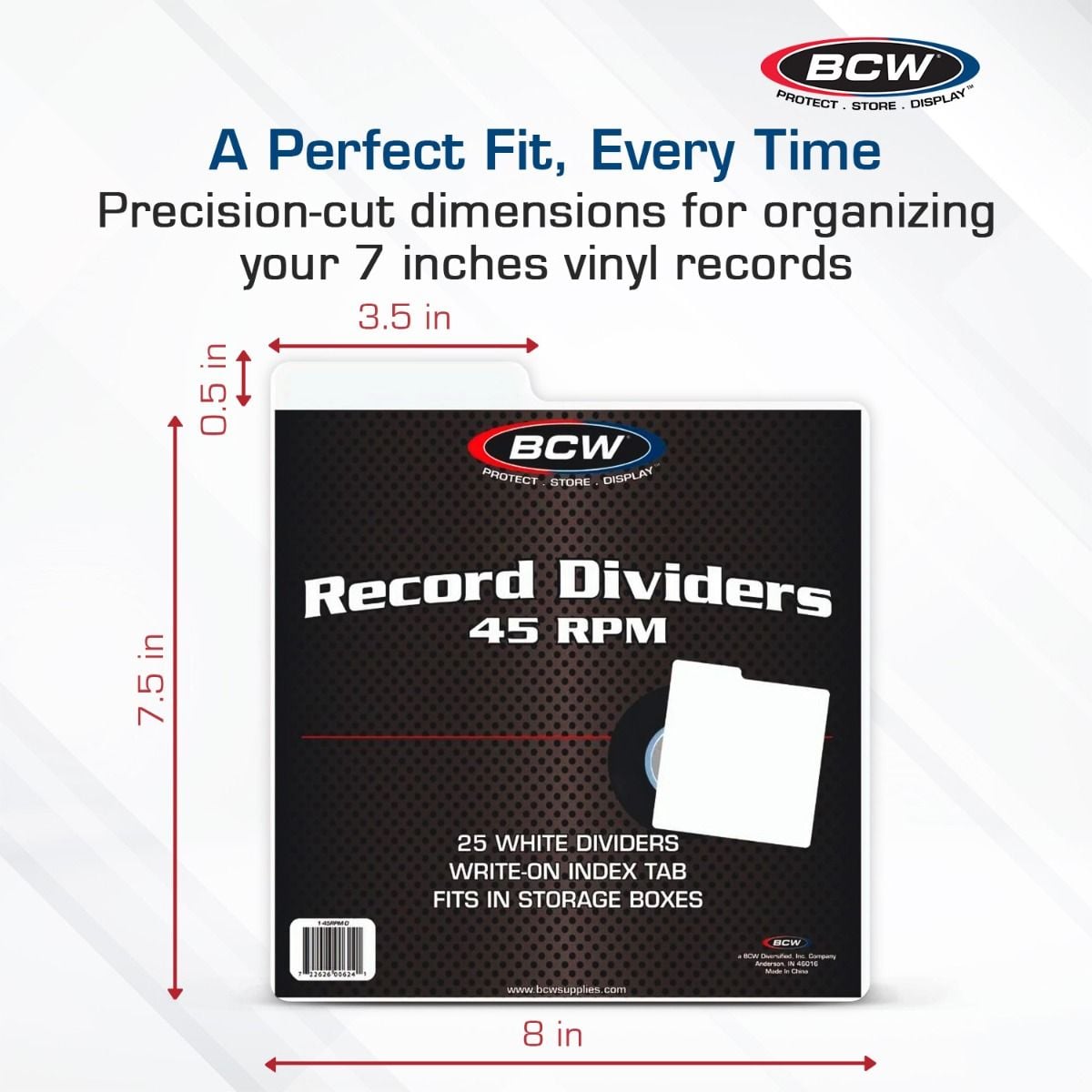 45RPM Record Dividers - White