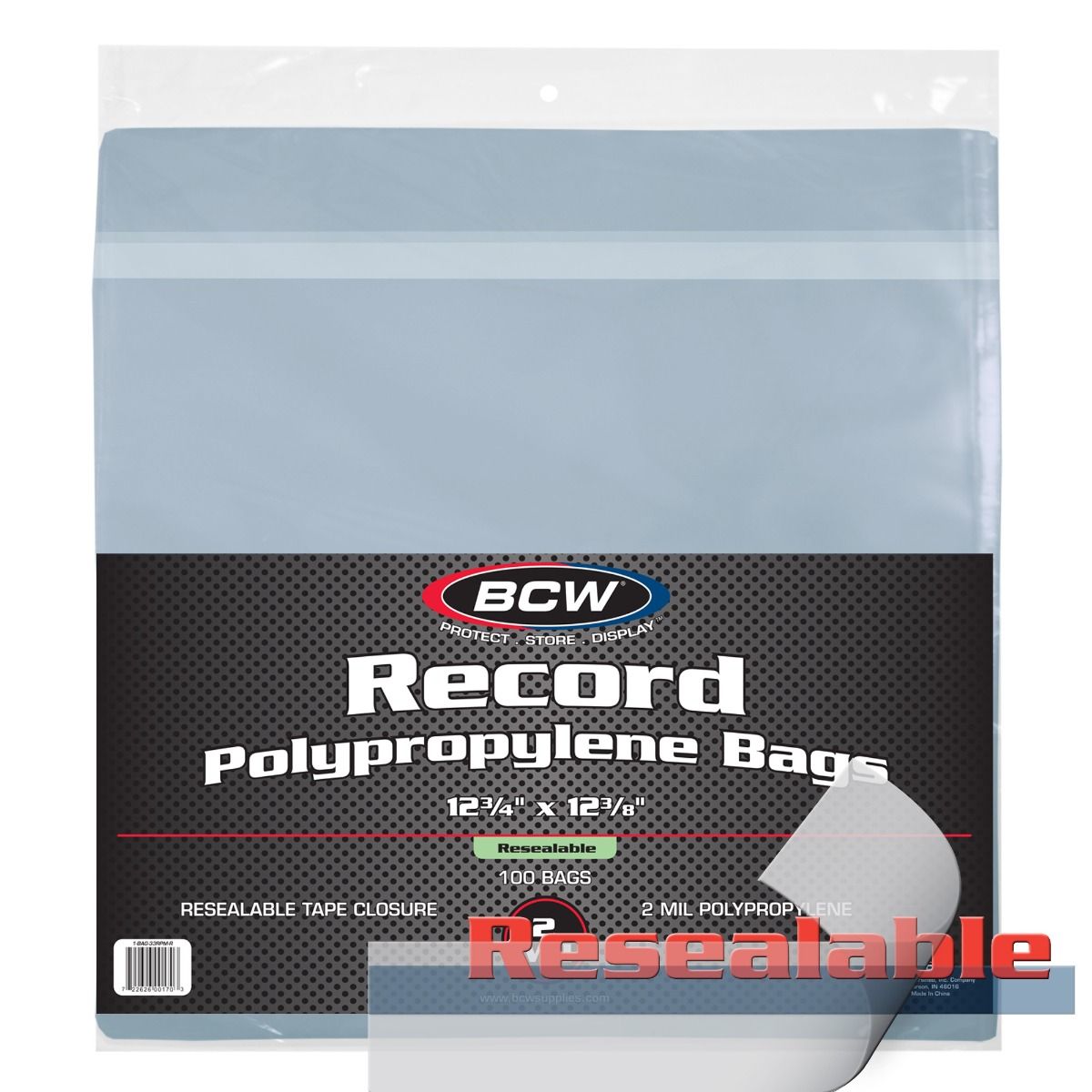Resealable 12 Inch Record Bags