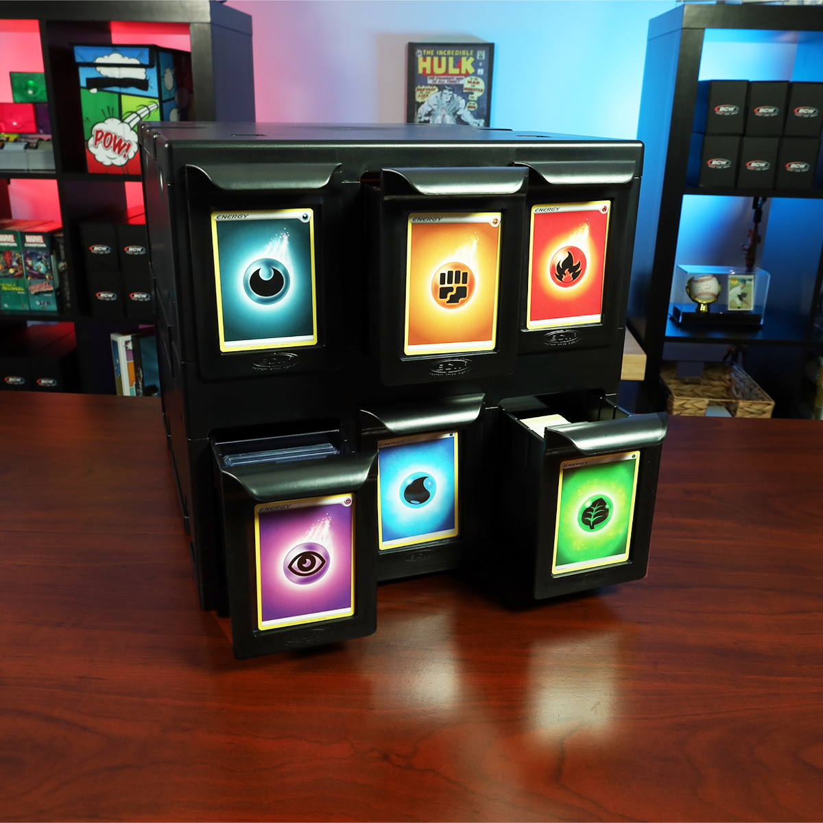 6 Drawer Card Catalog - Black