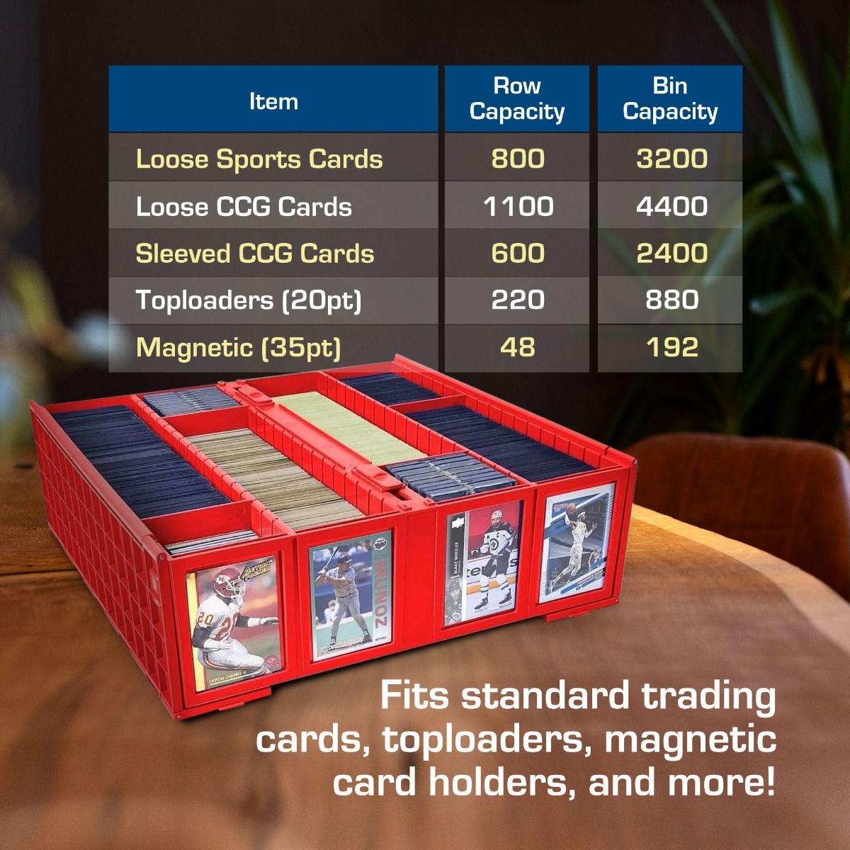 Card Storage Box BCW Card Sorting Tray - Holds 3200 Cards, 5 ...