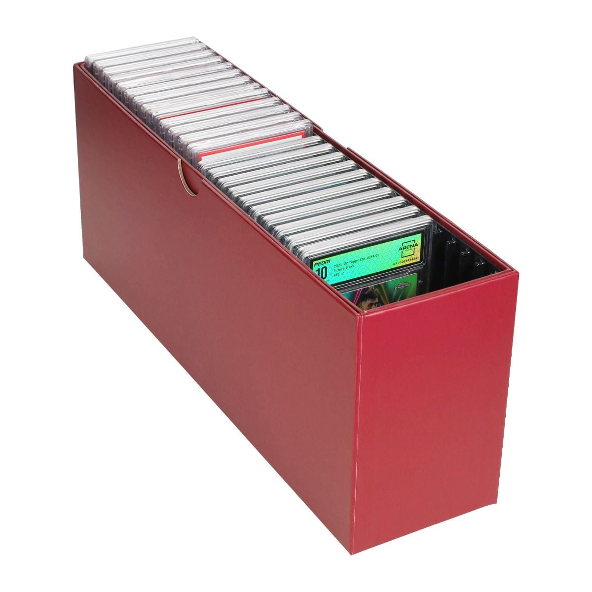 slotted graded card box Wood Display for 45 PSA Cards 84 SGC cards Slotted Trading Card Box |