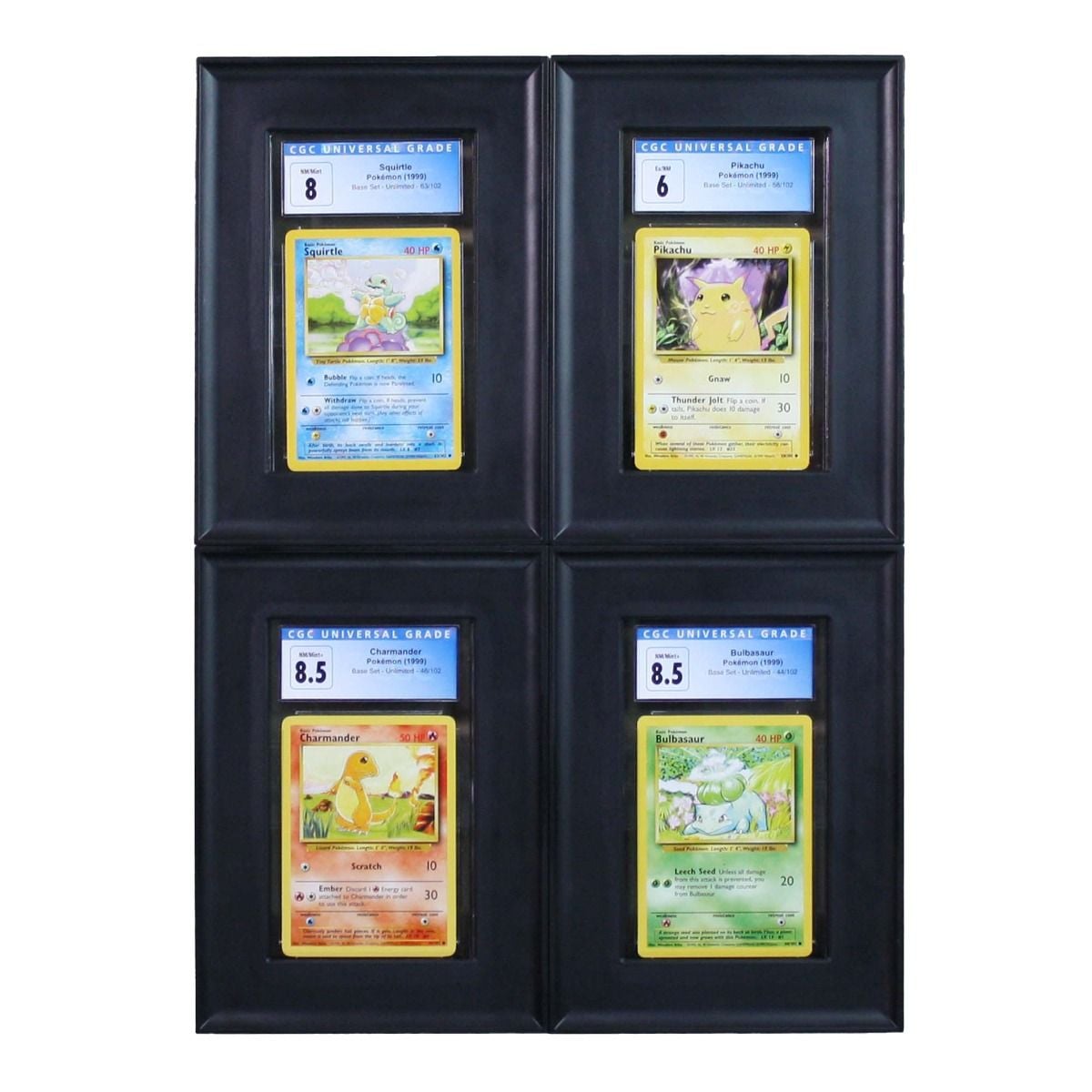 graded card display frame 4 Graded Card Display Frame – Oak Gray on Black – Card Poppers main image 0