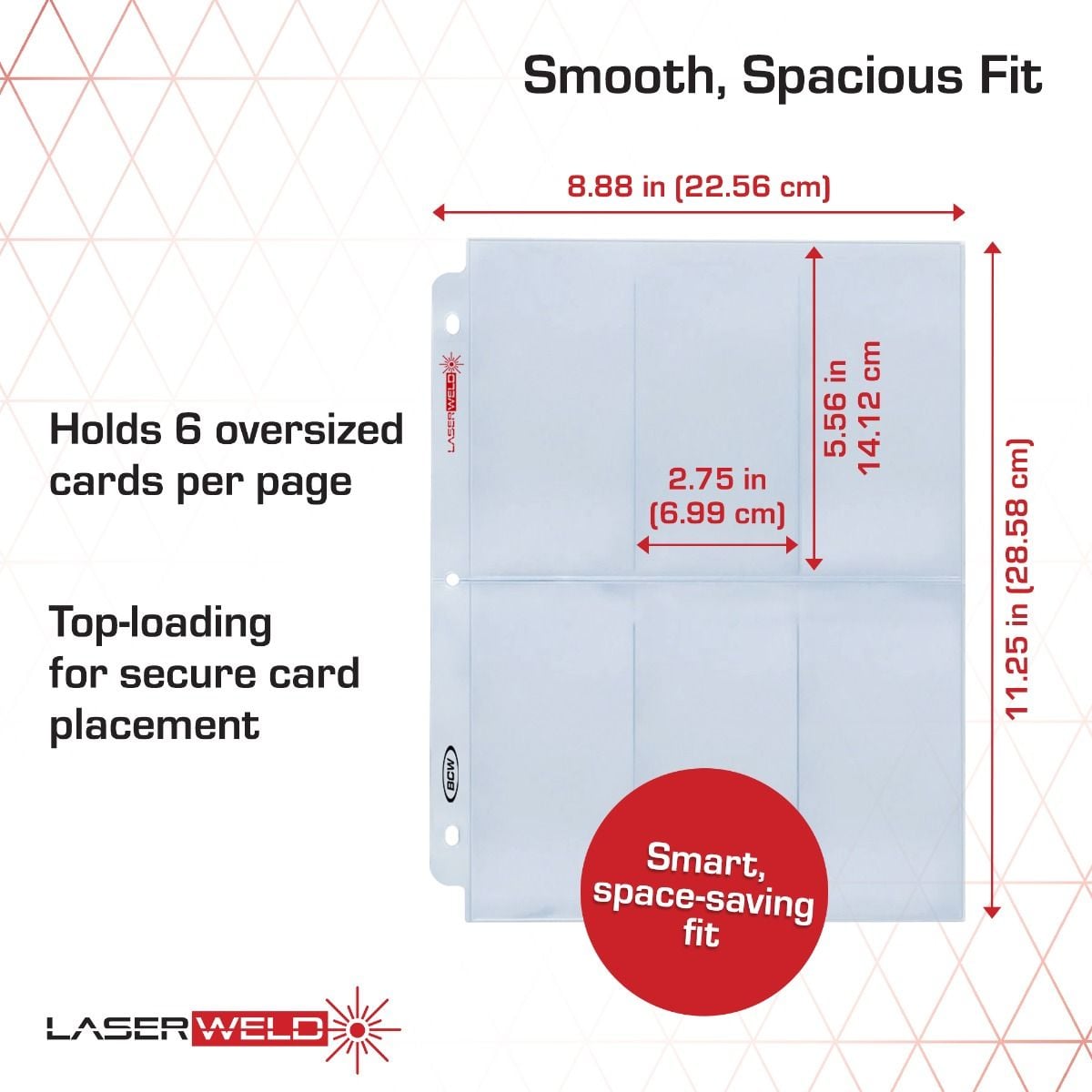 LaserWeld Pages - 6 Pocket - 50ct Pack