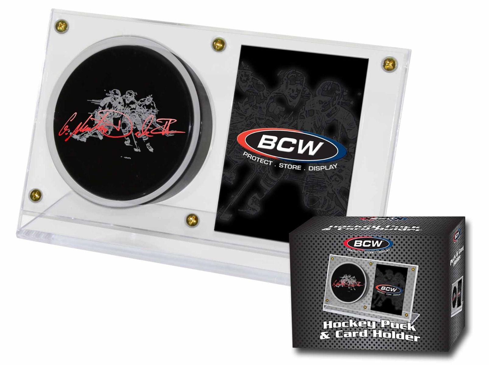 BCW Hockey Puck and Trading Card Holder BCW Hockey Puck and Trading Card Holder