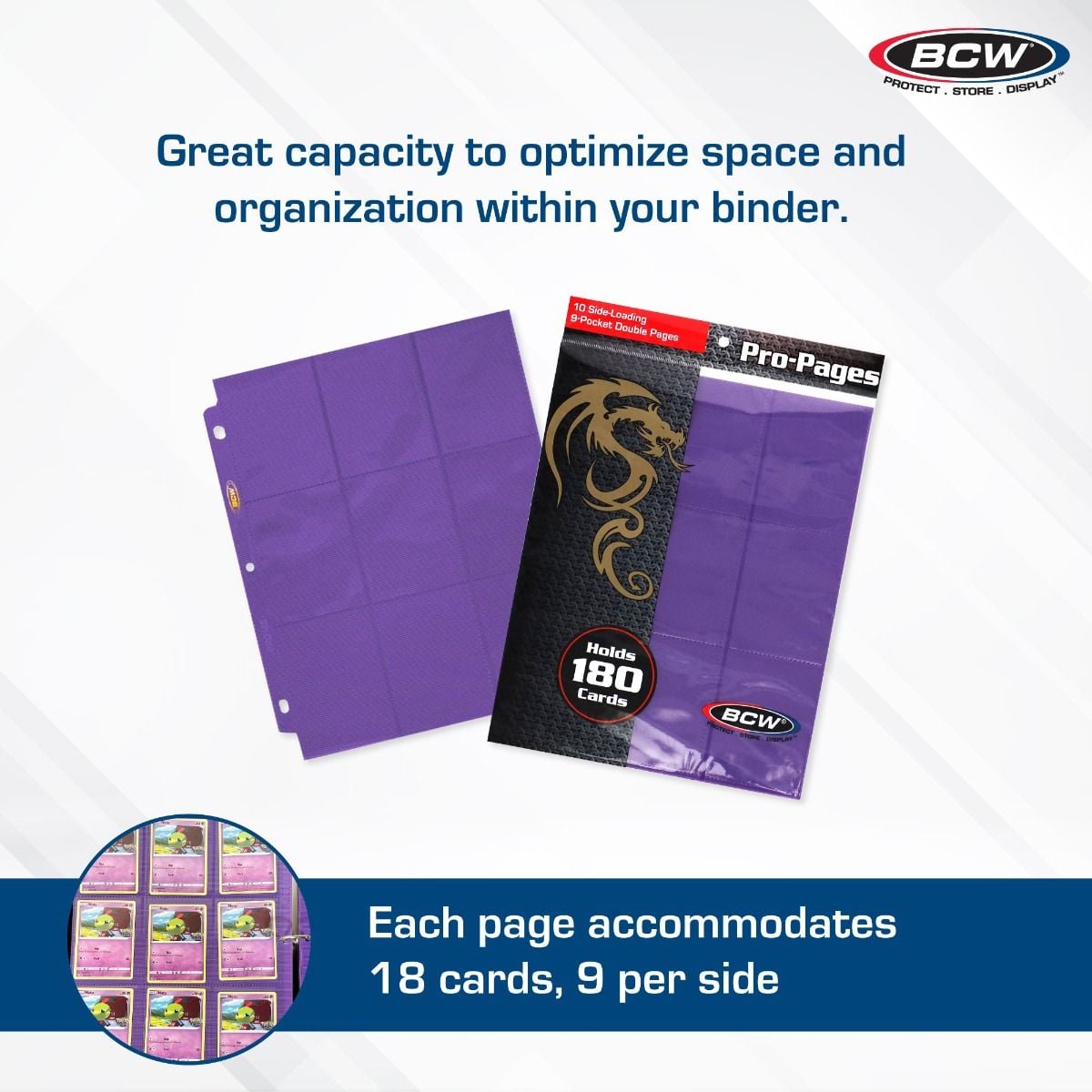 Side Loading 18-Pocket Pro Pages - Purple