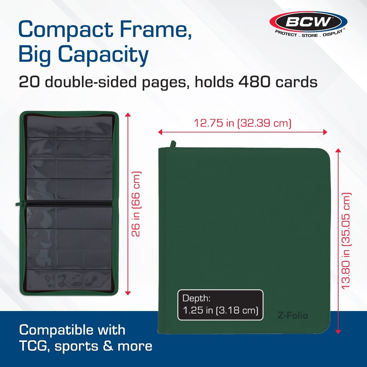 Z-Folio 12-Pocket LX Album - Green