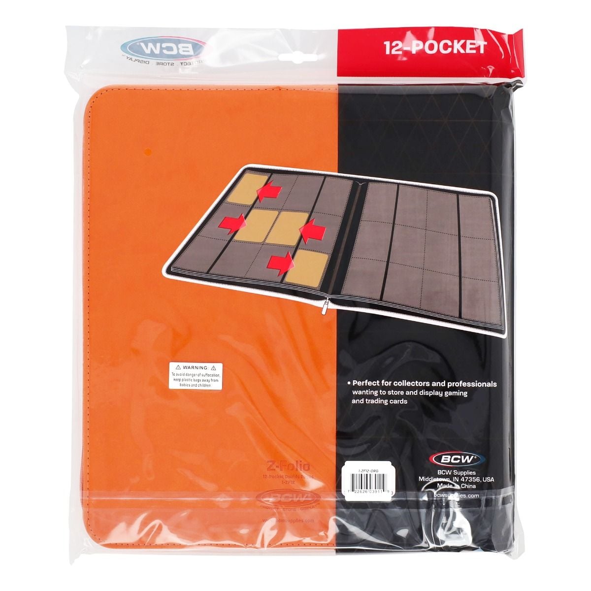 BABYL カード Z-Folio 12-Pocket LX Album - Orange