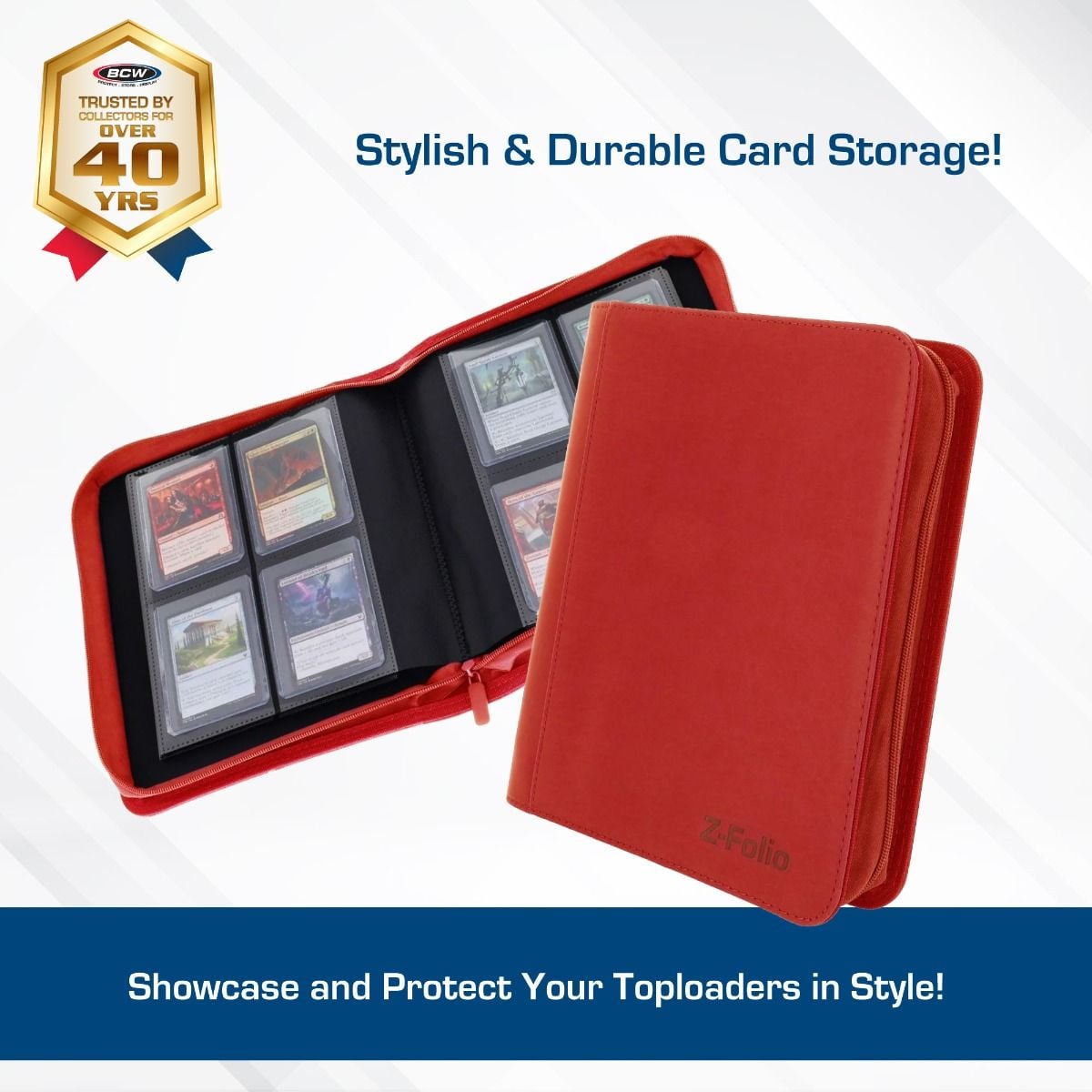 Z-Folio 4-Pocket LX Album - Toploaders - Red