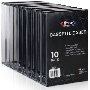Cassette Tape Cases - 10 Pack - Black