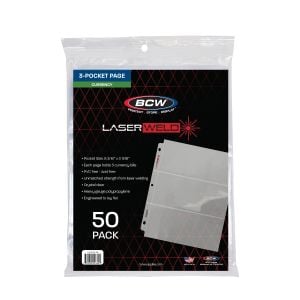 LaserWeld 3-Pocket Currency Page (50 CT. Pack)
