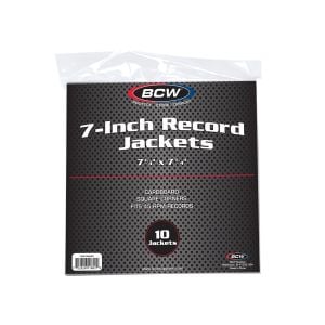 7 Inch Record Paper Jacket-No Hole-Black *LTD STOCK*