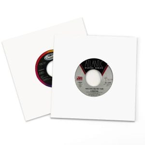 7-Inch Record Paper Jacket - With Hole - White