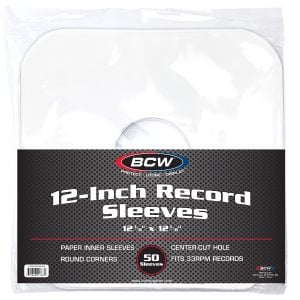 12 Inch Record Paper Inner Sleeves-Round Corners