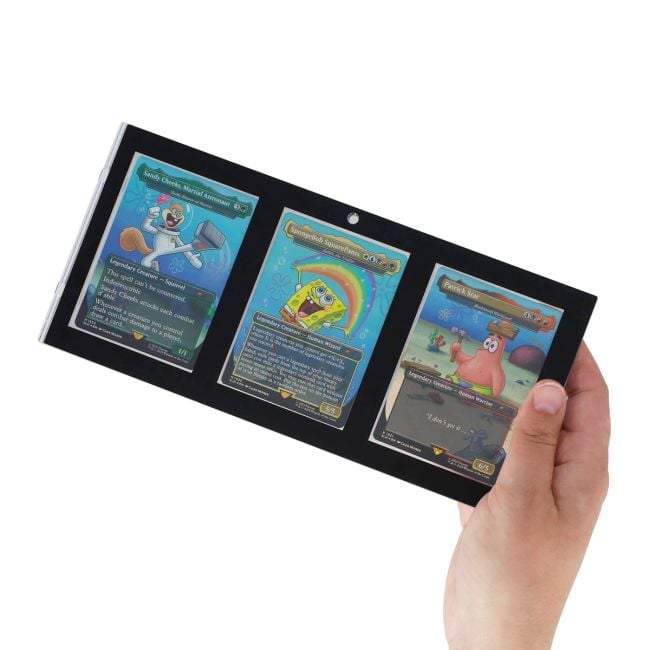 Magnetic 3-Card Holder - 35 PT. - Black Border