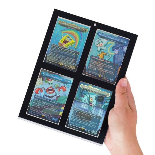 Magnetic 4-Card Holder - 35 PT. - Black Border