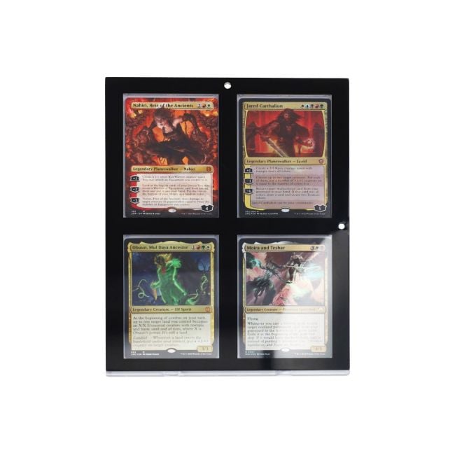 Magnetic 4-Card Holder - 35 PT. - Black Border