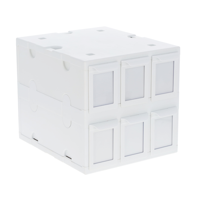 6 Drawer Card Catalog - White