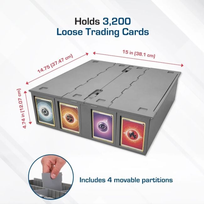 BCW Collectible Card Bin 3200 Gray BCW Collectible Card Bin 3200 Gray