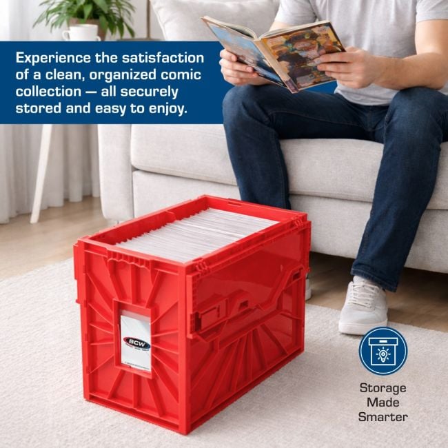 Short Comic Book Bin - Red | BCW Supplies