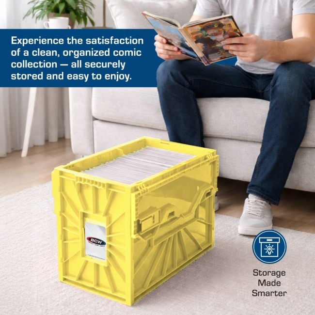 Short Comic Book Bin - Yellow