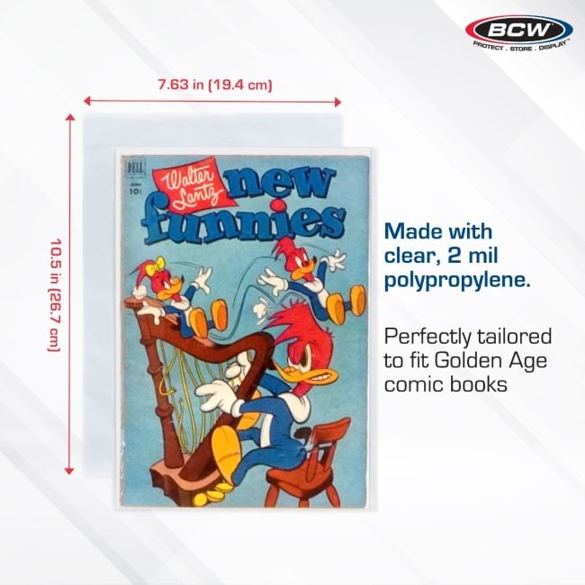 500 Golden/silver Age Comic Bags + Boards 195.mm.x10.1/2.self - Foto 6